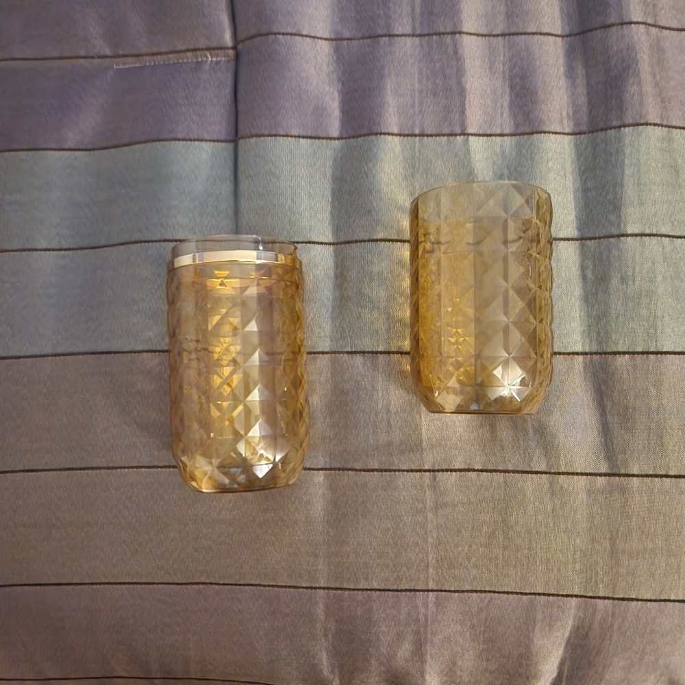 Amber Glass Tumblers (Toothbrush Holder)